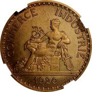 France 1 Franc (Chambers of Commerce Pattern without Domard's Signature) CHAMBRES. DE. COMMERCE. DE. FRANCE. BON POUR 1 FRANC coin reverse France 1 Franc (Chambers of Commerce Pattern without Domard's Signature) CHAMBRES. DE. COMMERCE. DE. FRANCE. BON POUR 1 FRANC coin reverse
