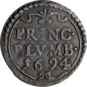 Italy 1 Soldo (Giovan Battista Ludovisi) PRINC PLVMB 1694 coin reverse