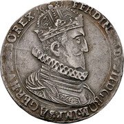 Austria 1 Thaler Ferdinand II 1621  FERDINANDVS II D G ROM IMP S A GER HVN ET BO REX 16 21 coin obverse