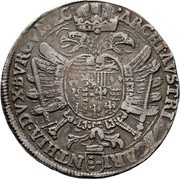 Austria 1 Thaler Ferdinand II 1621  ACHI AVSTRIÆ ET CARI NTHIÆ DVX BVRGVN ZC coin reverse