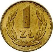 Poland 1 Zloty (Circulation Coin Trial Strike) KM# Pr20b 1 ZŁ PRÓBA coin reverse Poland 1 Zloty (Circulation Coin Trial Strike) KM# Pr20b 1 ZŁ PRÓBA coin reverse