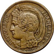 France 10 Centimes Essai by Oudine with Mintmark 1848  RÉPUBLIQUE FRANÇAISE A OUDINE coin obverse France 10 Centimes Essai by Oudine with Mintmark 1848  RÉPUBLIQUE FRANÇAISE A OUDINE coin obverse