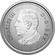 Canada 10 Cents (Charles III Specimen) CHARLES III D G REX SR coin obverse Canada 10 Cents (Charles III Specimen) CHARLES III D G REX SR coin obverse