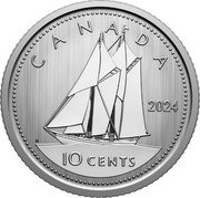 Canada 10 Cents (Charles III Specimen) CANADA 2024 10 CENTS H coin reverse Canada 10 Cents (Charles III Specimen) CANADA 2024 10 CENTS H coin reverse
