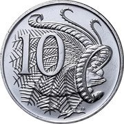 Australia 10 Cents (Lyrebird. Charles III) 10 SD coin reverse Australia 10 Cents (Lyrebird. Charles III) 10 SD coin reverse
