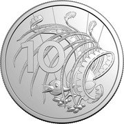 Australia 10 Cents (Lyrebird Toy) 10 coin reverse