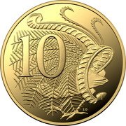 Australia 10 Cents (Memorial. Lyrebird) SD 10 coin reverse Australia 10 Cents (Memorial. Lyrebird) SD 10 coin reverse