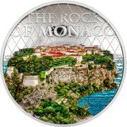 Cook Islands 10 Dollars (The Rock of Monaco) THE ROCK OF MONACO coin reverse
