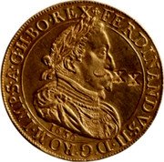 Austria 10 Ducat (Ferdinand II. Graz) FERDINANDVS II D G ROM IMP S A G H BO REX 1636 XX coin obverse