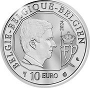 Belgium 10 Euro (75 years of NATO) BELGIE - BELGIQUE - BELGIEN FP LL 2024 10 EURO coin obverse Belgium 10 Euro (75 years of NATO) BELGIE - BELGIQUE - BELGIEN FP LL 2024 10 EURO coin obverse