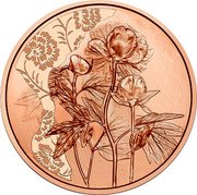 Austria 10 Euro Peony 2024Â coin reverse Austria 10 Euro Peony 2024Â coin reverse
