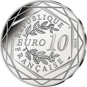 France 10 Euro (Phryge Eiffel Tower) RÉPUBLIQUE FRANÇAISE EURO 10 2024 coin obverse
