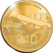 Netherlands 10 Euro (Royal Netherlands Rescue Society) KONINKLIJKE NEDERLANDSE REDDING MAATSCHAPPIJ 1824 - 2024 € 10 coin reverse