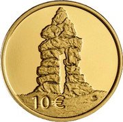 Luxembourg 10 Euro (The Deiwelselter Devil's Altar) 10 € coin reverse Luxembourg 10 Euro (The Deiwelselter Devil's Altar) 10 € coin reverse