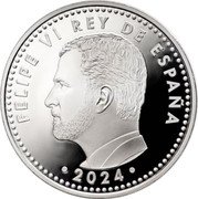 Spain 10 Euro (UEFA Euro 2024) FELIPE VI REY DE ESPAÑA 2024 coin obverse Spain 10 Euro (UEFA Euro 2024) FELIPE VI REY DE ESPAÑA 2024 coin obverse