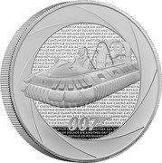 UK 10 Pounds (Die Another Day. Hovercraft) DIE ANOTHER DAY 007 coin reverse
