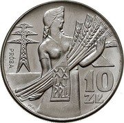 Poland 10 Zlotych (20th Anniversary of People's Republic of Poland. Trial Strike) KM# Pr105 PRÓBA XX LAT PRL 10 ZŁ WK coin reverse Poland 10 Zlotych (20th Anniversary of People's Republic of Poland. Trial Strike) KM# Pr105 PRÓBA XX LAT PRL 10 ZŁ WK coin reverse