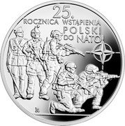 Poland 10 Zlotych 25th Anniversary of Poland’s Accession to NATO 2024 mw KR 100. ROCZNICA WSTĄPIENIA POLSKI DO NATO coin reverse Poland 10 Zlotych 25th Anniversary of Poland’s Accession to NATO 2024 mw KR 100. ROCZNICA WSTĄPIENIA POLSKI DO NATO coin reverse