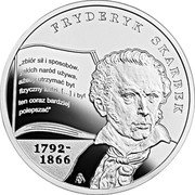 Poland 10 Zlotych Fryderyk Skarbek 2018 MW Proof FRYDERYK SKARBEK "ZBIÓR SIŁ I SPOSOBÓW, JAKICH NARÓD UŻYWA, AŻEBY UTRZYMAĆ BYT FIZYCZNY LUDZI, [...] I BYT TEN CORAZ BARDZIEJ POLEPSZAĆ" 1792 - 1866 SM coin reverse