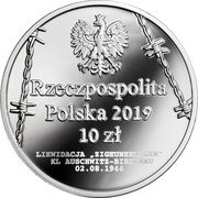 Poland 10 Zlotych Genocide of the Romani and Sinti 2019 MW Proof MW RZECZPOSPOLITA POLSKA 2019 10 ZŁ LIKWIDACJA "ZIGEUNERLAGER" KL AUSCHWICZ-BIRKENAU 02.08.1944 coin obverse Poland 10 Zlotych Genocide of the Romani and Sinti 2019 MW Proof MW RZECZPOSPOLITA POLSKA 2019 10 ZŁ LIKWIDACJA "ZIGEUNERLAGER" KL AUSCHWICZ-BIRKENAU 02.08.1944 coin obverse