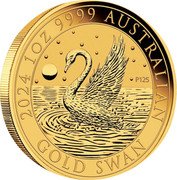 Australia 100 Dollars Australian Swan 2024 P125 AH P125 AUSTRALIAN GOLD SWAN 2024 1 OZ 9999 coin reverse Australia 100 Dollars Australian Swan 2024 P125 AH P125 AUSTRALIAN GOLD SWAN 2024 1 OZ 9999 coin reverse