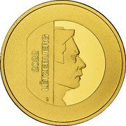 Luxembourg 100 Euro (Wedding of the Grand-Ducal Couple) 2022 LËTZEBUERG CG coin obverse