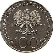 Poland 100 Zlotych Helena Modrzejewska. Trial Strike 1975 MW KM# Pr259 POLSKA RZECZPOSPOLITA LUDOWA 19 75 MW ZŁ 100 ZŁ coin obverse Poland 100 Zlotych Helena Modrzejewska. Trial Strike 1975 MW KM# Pr259 POLSKA RZECZPOSPOLITA LUDOWA 19 75 MW ZŁ 100 ZŁ coin obverse