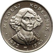 Poland 100 Zlotych Mikolaj Kopernik. Trial Strike 1973 MW KM# Pr222 MIKOŁAJ KOPERNIK PRÓBA SW 1473 - 1543 coin reverse Poland 100 Zlotych Mikolaj Kopernik. Trial Strike 1973 MW KM# Pr222 MIKOŁAJ KOPERNIK PRÓBA SW 1473 - 1543 coin reverse