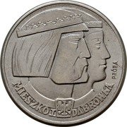 Poland 100 Zlotych Polish Millennium. Trial Strike 1960  KM# Pr84 MIESZKO I DĄBRÓWKA PRÓBA coin reverse Poland 100 Zlotych Polish Millennium. Trial Strike 1960  KM# Pr84 MIESZKO I DĄBRÓWKA PRÓBA coin reverse