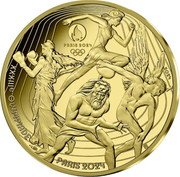 France 1000 Euro (Olympic Games. French Symbols) 2024 PARIS 2024 XXXIIIE OLYMPIADE PARIS 2024 coin reverse