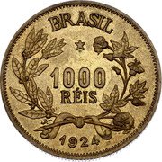 Brazil 1000 Reis (Pattern) BRASIL 1000 RÉIS 1924 coin obverse