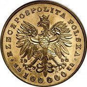 Poland 100000 Zlotych (Jozef Pilsudski) Y# 201a RZECZPOSPOLITA POLSKA 19 90 ZŁ 100000 ZŁ coin obverse Poland 100000 Zlotych (Jozef Pilsudski) Y# 201a RZECZPOSPOLITA POLSKA 19 90 ZŁ 100000 ZŁ coin obverse