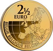 Belgium 2 1/2 Euro (The Year of James Ensor) 2½ EURO 2024 BELGIE BELGIQUE BELGIEN coin obverse Belgium 2 1/2 Euro (The Year of James Ensor) 2½ EURO 2024 BELGIE BELGIQUE BELGIEN coin obverse