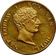 Netherlands 2-1/2 Gulden (Pattern. Louis Napoleon) NAP. LODEW. I. KON. VAN HOLL. coin obverse Netherlands 2-1/2 Gulden (Pattern. Louis Napoleon) NAP. LODEW. I. KON. VAN HOLL. coin obverse