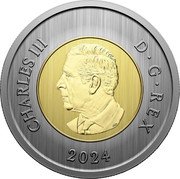 Canada 2 Dollars Charles III Specimen 2024 CHARLES III D G REX 2024 SR coin obverse Canada 2 Dollars Charles III Specimen 2024 CHARLES III D G REX 2024 SR coin obverse