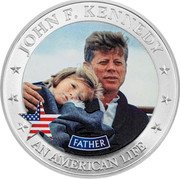Cook Islands 2 Dollars (Kennedy. Father) JOHN F. KENNEDY FATHER AN AMERICAN LIFE coin reverse Cook Islands 2 Dollars (Kennedy. Father) JOHN F. KENNEDY FATHER AN AMERICAN LIFE coin reverse