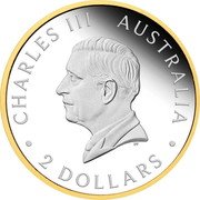Australia 2 Dollars The Perth Mint's 125th Anniversary 2024 P125 CHARLES III AUSTRALIA 2 DOLLARS DT coin obverse