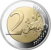 France 2 Euro Olympic and Paralympic Games Paris 2024.Headquarters.Color 2024 c+⊞ 2 EURO LL coin reverse