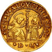 Italy 2 Zecchini (Alvise Mocenigo IV Pattern) KM# Pn163 S M V ALOY MOCENI D D G coin reverse Italy 2 Zecchini (Alvise Mocenigo IV Pattern) KM# Pn163 S M V ALOY MOCENI D D G coin reverse