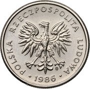 Poland 2 Zlote (Circulation Coin. Ears. Trial Strike) KM# Pr529 POLSKA RZECZPOSPOLITA LUDOWA MW 1986 coin obverse Poland 2 Zlote (Circulation Coin. Ears. Trial Strike) KM# Pr529 POLSKA RZECZPOSPOLITA LUDOWA MW 1986 coin obverse