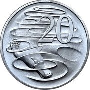 Australia 20 Cents (Platypus. Charles III) 20 SD coin reverse Australia 20 Cents (Platypus. Charles III) 20 SD coin reverse