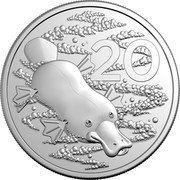 Australia 20 Cents (Platypus Toy) 20 coin reverse