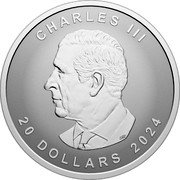 Canada 20 Dollars (Maple Leaf. Ultra High Relief) CHARLES III 20 DOLLARS 2024 SR coin obverse