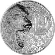 Cook Islands 20 Dollars (Polar Bear) KING OF THE NORTH coin reverse