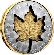 Canada 20 Dollars Super Incuse Maple Leaf 2024 CANADA 9999 FINE SILVER 1 OZ ARGENT PUR 9999 coin reverse