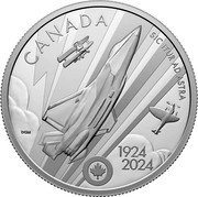 Canada 20 Dollars The Royal Canadian Air Force Centennial 2024  Proof CANADA SIC ITUR AD ASTRA 1924-2024 DMG coin reverse Canada 20 Dollars The Royal Canadian Air Force Centennial 2024  Proof CANADA SIC ITUR AD ASTRA 1924-2024 DMG coin reverse