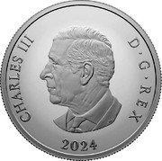 Canada 20 Dollars (The Sapphire Jubilee Snowflake Brooch) CHARLES III D G REX 2024 SR coin obverse Canada 20 Dollars (The Sapphire Jubilee Snowflake Brooch) CHARLES III D G REX 2024 SR coin obverse