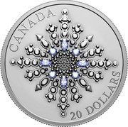 Canada 20 Dollars (The Sapphire Jubilee Snowflake Brooch) CANADA 20 DOLLARS coin reverse Canada 20 Dollars (The Sapphire Jubilee Snowflake Brooch) CANADA 20 DOLLARS coin reverse