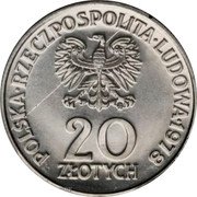 Poland 20 Zlotych (Interkosmos '78. Trial Strike) KM# Pr315 POLSKA RZECZPOSPOLITA LUDOWA 1978 MW 20 ZŁOTYCH coin obverse Poland 20 Zlotych (Interkosmos '78. Trial Strike) KM# Pr315 POLSKA RZECZPOSPOLITA LUDOWA 1978 MW 20 ZŁOTYCH coin obverse