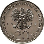 Poland 20 Zlotych International Year of Women. Trial Strike 1975 MW KM# Pr255 POLSKA RZECZPOSPOLITA LUDOWA 19 75 MW ZŁ 20 ZŁ coin obverse Poland 20 Zlotych International Year of Women. Trial Strike 1975 MW KM# Pr255 POLSKA RZECZPOSPOLITA LUDOWA 19 75 MW ZŁ 20 ZŁ coin obverse